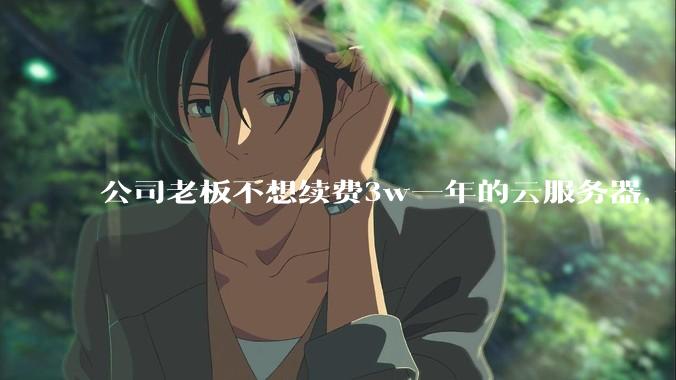 公司老板不想续费3w一年的云服务器，合理吗？